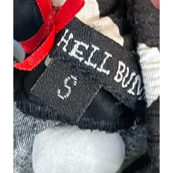 Women's Hell Bunny Black Polkadot Retro Pin Up Halter Dress EUC Size Small - Picture 7 of 8